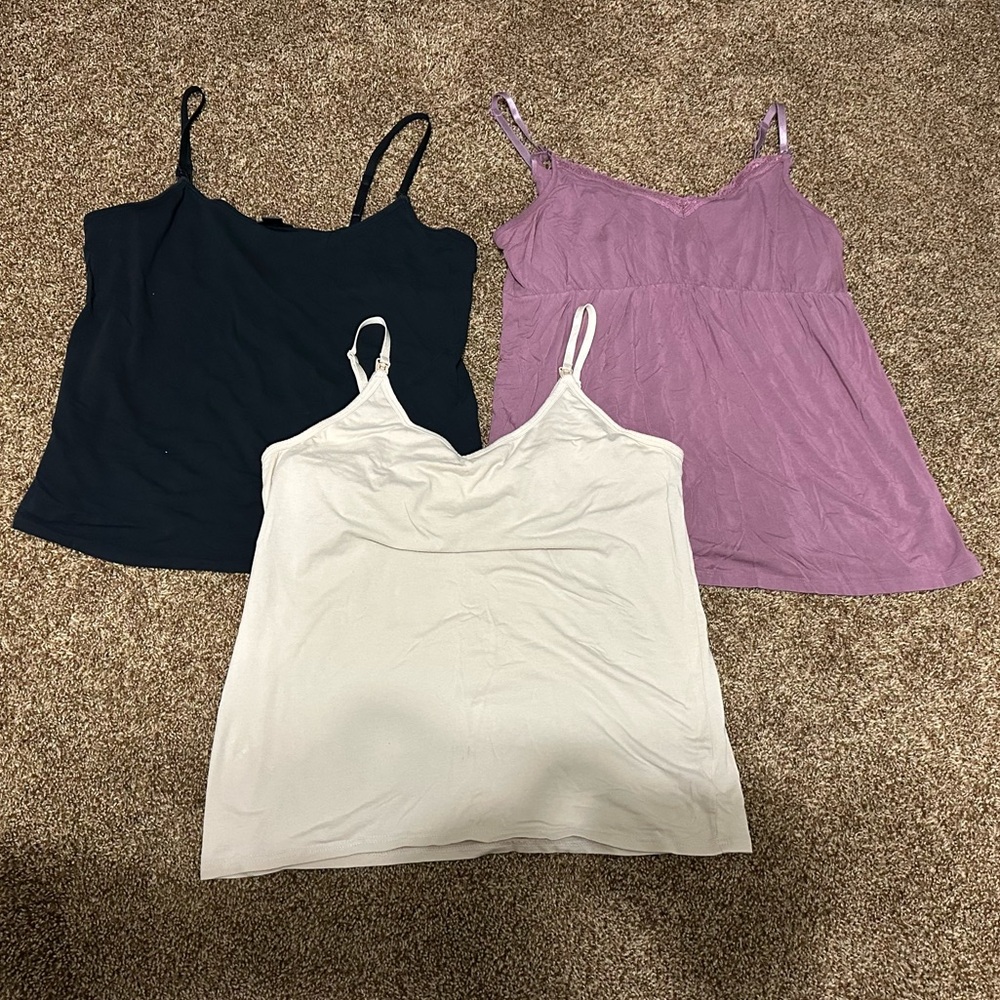 Bundle of 3 Maternity Nursing Tank Tops